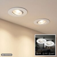 LED Einbauspots, Weiß, Bohrloch 6,8 cm, 2x4,9W,...