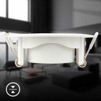LED Einbaulampen, Weiß, Bohrloch 6,8 cm, 2x5W, 450lm, 3000K, schwenkbar, Ø 8 cm – Briloner