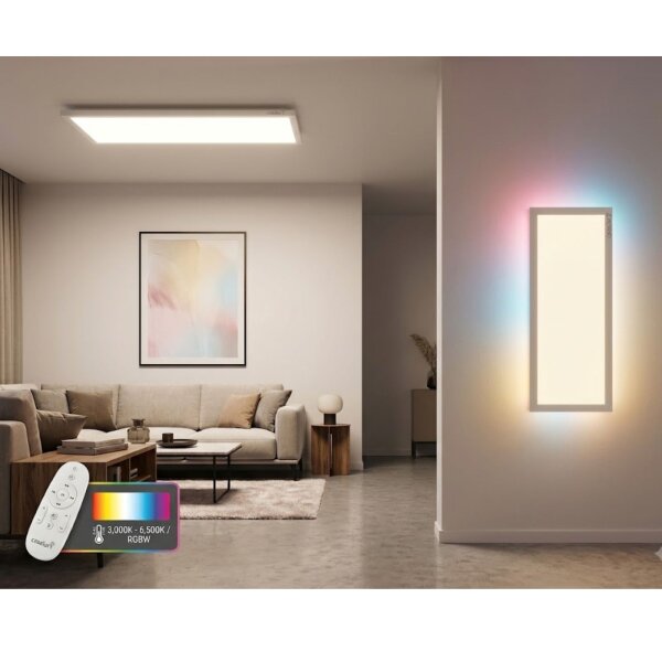 Deckenleuchte Casalux Panel 13,5 Watt LED Deckenlampe RGB & CCT Fernbedienung 59,5 x 29,5 cm
