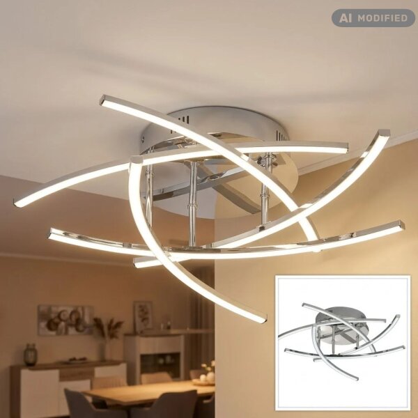 Deckenleuchte Fischer & Honsel Cross 20 Watt LED Deckenlampe Fernbedienung CCT