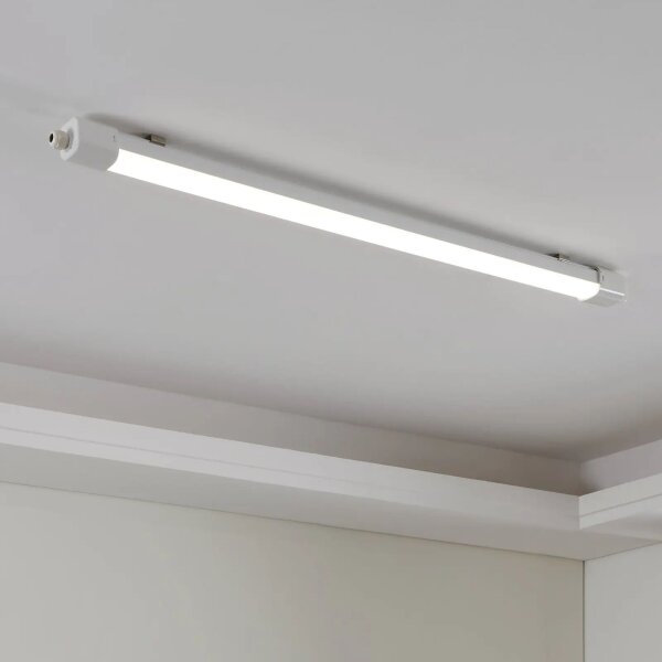 Feuchtraumleuchte Eglo Expert Slim 30 Watt LED Deckenleuchte IP65 IK06 Weiß 115,5 cm