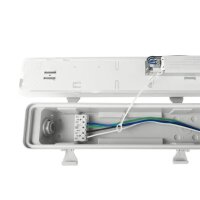 Feuchtraumleuchte Eglo Expert Prime 24 Watt LED Deckenleuchte IP65 118,8 cm IK08 Weiß