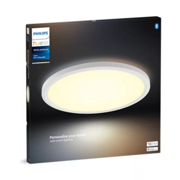 Philips Hue Deckenleuchte Tento Smart 25 Watt LED Deckenlampe Weiß 55 cm CCT