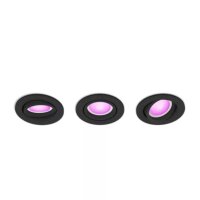 Philips Hue Einbauleuchten Centura Smart 3er Set Schwarz Spot RGB & CCT GU10