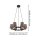 Pendelleuchte Eglo Edale 70 cm Pendelleuchte Holz Cappuccino Hängelampe 6-flammig