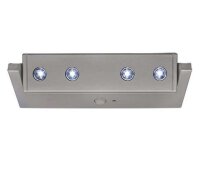 Akku-Sensorleuchte Lero, Titan, 4x0,08W, 6000K, mit Bewegungsmelder – Briloner