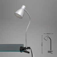 Klemmleuchte, Titanfarbig, 3 Watt, 28,5 cm – Briloner