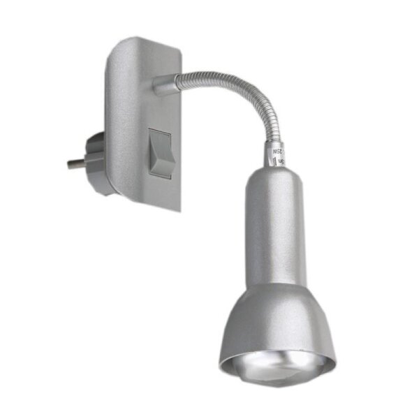Briloner  mit Schalter silber Flexarm