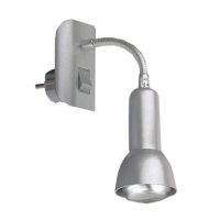 Briloner  mit Schalter silber Flexarm