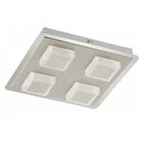 LED Deckenleuchte Metallo, Aluminium, Chrom, 4x5W, 3000K,...