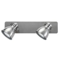 2-flammiger Deckenstrahler Gent, Eisen matt, 2x35W...