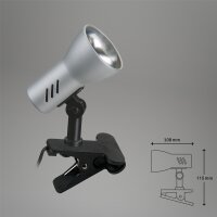 Briloner  titan grau Klemmleuchte Klemmlampe