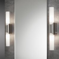 Badleuchte Briloner Wandleuchte Nickel 43,5 cm Wandlampe Schalter