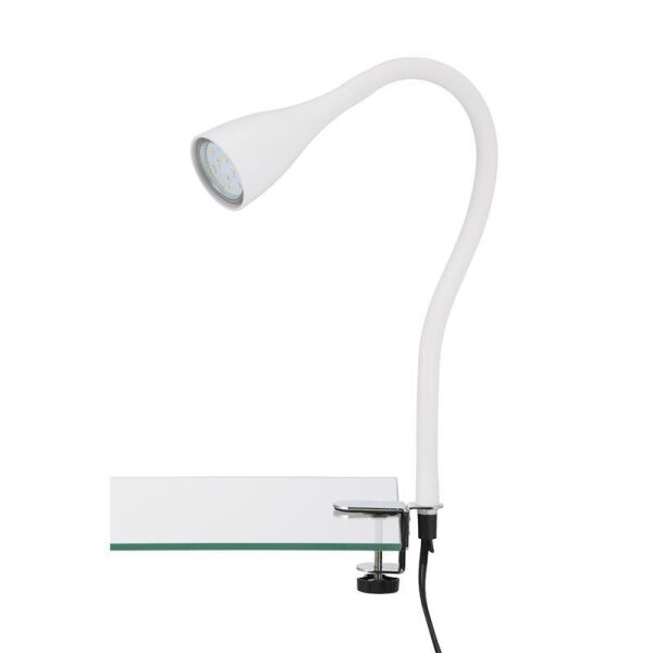 Briloner  Elasti LED Tischleuchte zum Anschrauben Weiß Flexibel