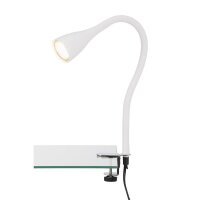 Briloner  Elasti LED Tischleuchte zum Anschrauben Weiß Flexibel
