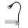 Briloner  Elasti LED Tischleuchte zum Anschrauben Schwarz Flexibel