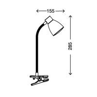 Briloner  LED Klammerleuchte Leseleuchte Weiß Tischleuchte