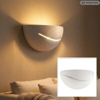 Wandlampe Pola, Weiß, 60 Watt, E27-Fassung, Keramik, 32 x 32 cm – Sollux
