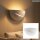 Wandlampe Pola, Weiß, 60 Watt, E27-Fassung, Keramik, 32 x 32 cm – Sollux