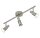 3-flammiger Deckenspot One, Matt-Nickel, 3x3W, 3000K, schwenkbar, 47,5 x 12 cm – Briloner