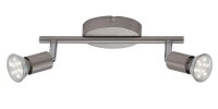 2-flammiger Deckenspot Simple, Nickelmatt, 2x3W, 3000K,...