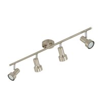 4-flammiger Deckenstrahler Sub, Nickelmatt, 4x3W, 60,4 x...