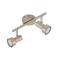 2-flammiger Deckenstrahler Sub, Nickelmatt, 2x3W, 27,5 x...