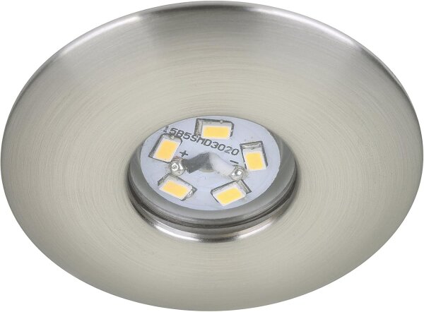 Einbauleuchte Briloner 1,8 Watt LED Nickelmatt IP44 Einbauspot 150 Lumen