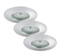 Briloner  Attach LED Downlight 3er Set Einbaulampe Chrom...