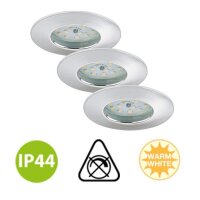 Briloner  Attach LED Downlight 3er Set Einbaulampe Chrom...