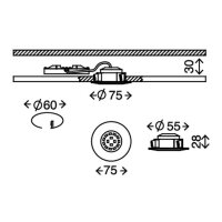 Briloner  Attach LED Downlight 3er Set Einbaulampe Chrom Deckenlampe