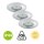 Briloner  Attach LED Downlight 3er Set Einbaulampe Chrom Deckenlampe