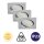 LED Einbauleuchten Downlight Attach, Aluminium, Bohrloch 6,8 cm, 3x5W, 3000K – Briloner