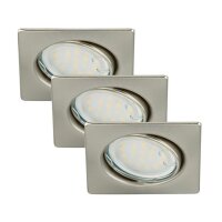 LED Einbauleuchten Downlight Attach, Nickelmatt, Bohrloch 6,8 cm, 3x5W, 3000K – Briloner