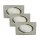 Einbauleuchte Briloner Attach LED Eckig Downlight 3er Set Deckenleuchte Nickelmatt