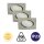 LED Einbauleuchten Downlight Attach, Nickelmatt, Bohrloch 6,8 cm, 3x5W, 3000K – Briloner