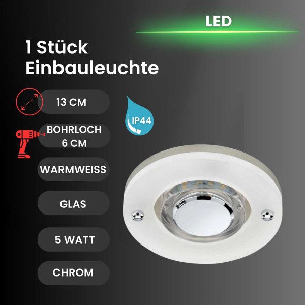 Briloner  Attach LED Downlight Deckenlampe Glas