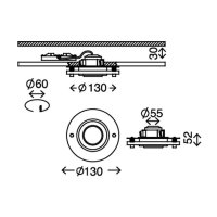 Briloner  Attach LED Downlight Deckenlampe Glas