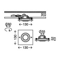 Briloner  Attach LED Downlight Deckenlampe Glas