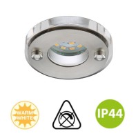 B-Kartonage Briloner  Attach LED Downlight Deckenlampe Nickelmatt Metall Glas