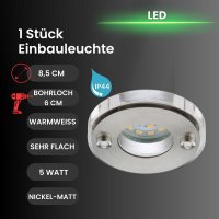 Briloner  Attach LED Downlight Deckenlampe Nickelmatt...