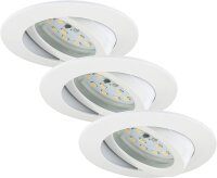 Briloner  Attach LED 3er Set dimmbare Einbauspots Weiß
