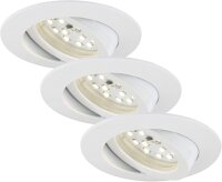 Briloner  Attach LED 3er Set dimmbare Einbauspots Weiß