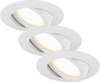 Briloner  Attach LED 3er Set dimmbare Einbauspots Weiß