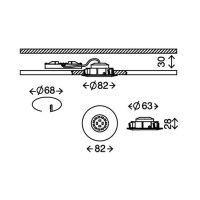 LED Einbauleuchten Downlight Attach, Weiß, Bohrloch 6,8 cm, 3x5W, 3000K, schwenkbar – Briloner