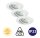 LED Einbauleuchten Downlight Attach, Weiß, Bohrloch 6,8 cm, 3x5W, 3000K, schwenkbar – Briloner