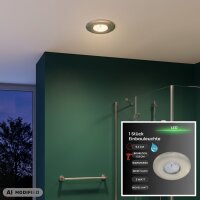 LED Einbauleuchte Attach, Nickelmatt, Bohrloch 6,8 cm, 5...