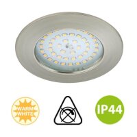 LED Einbauleuchte Downlight Attach, Nickelmatt, Bohrloch 8,5 cm, 10,5 Watt, 3000K – Briloner