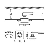 LED Einbauleuchten Downlight Attach, Chrom, Bohrloch 6,8 cm, 3x4W, 3000K – Briloner