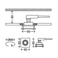 LED Einbauleuchten Downlight Attach, Nickelmatt, Bohrloch 6,8 cm, 3x4W, 3000K, Glas – Briloner